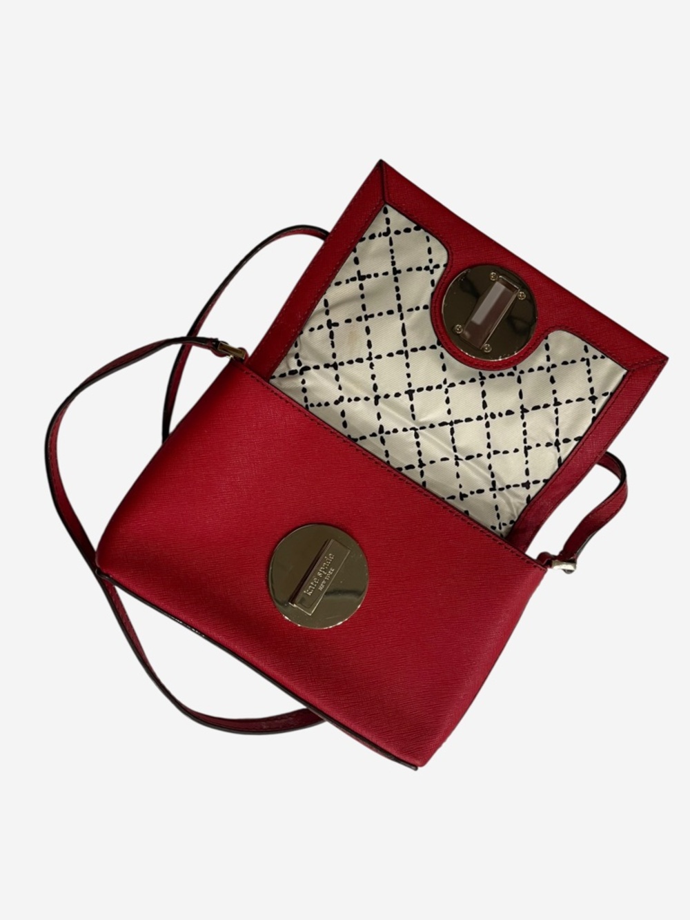 vintage red kate spade leather mini shoulder bag - Picture 4 of 6